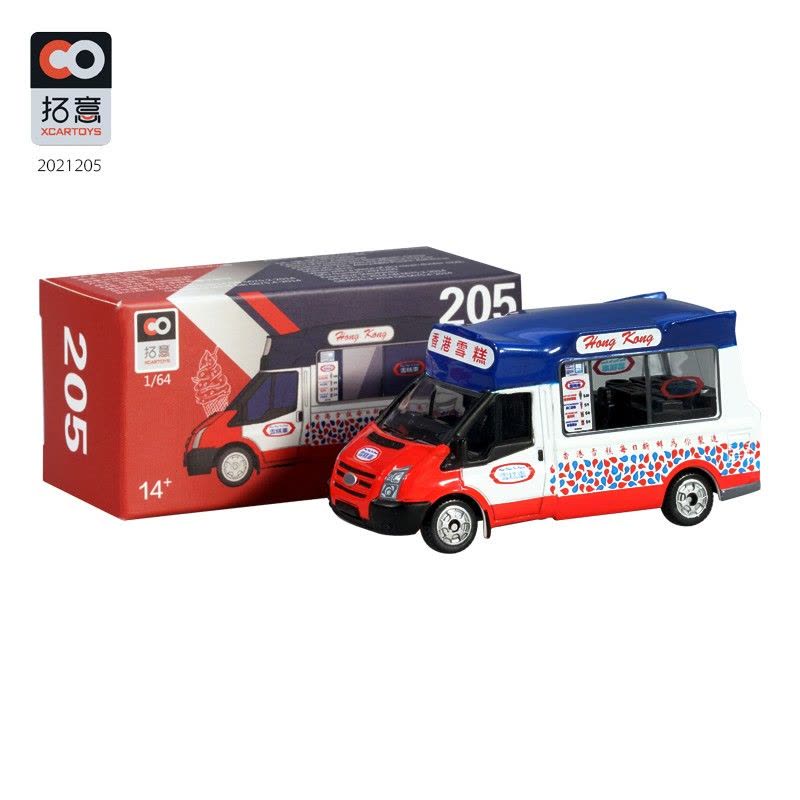 拓意出品合金汽车模型玩具车1\/64 香港冰淇淋雪糕车205号图片