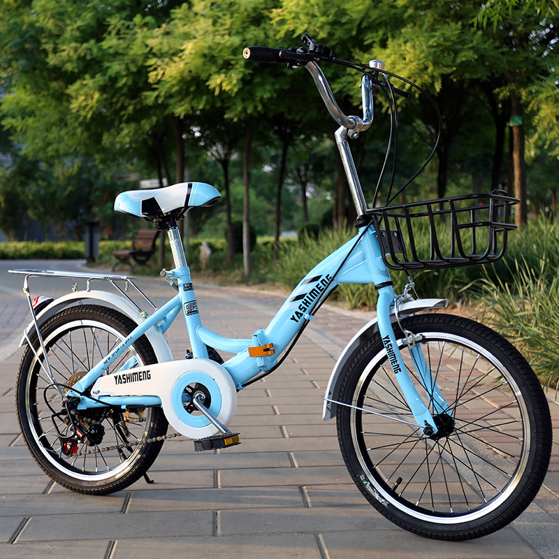 新品直营志灵童折叠儿童自行车男女孩18寸20寸22寸成人脚踏车学生单车