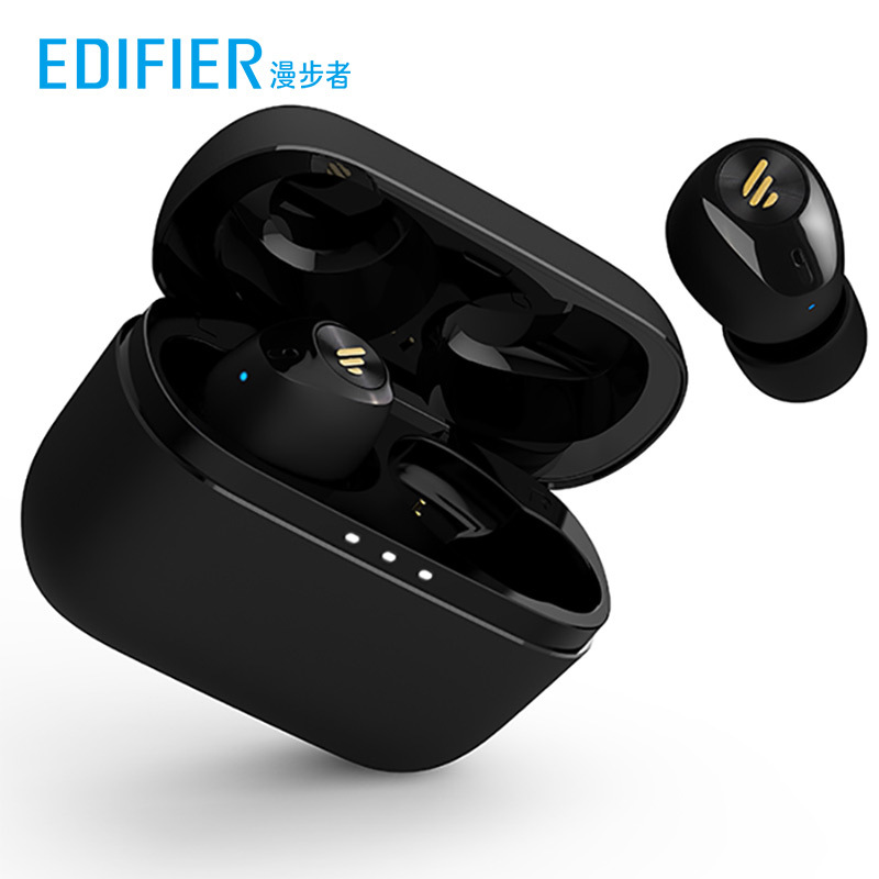 EDIFIER/漫步者 W2无线蓝牙耳机双耳单耳迷你隐形跑步运动防水 红