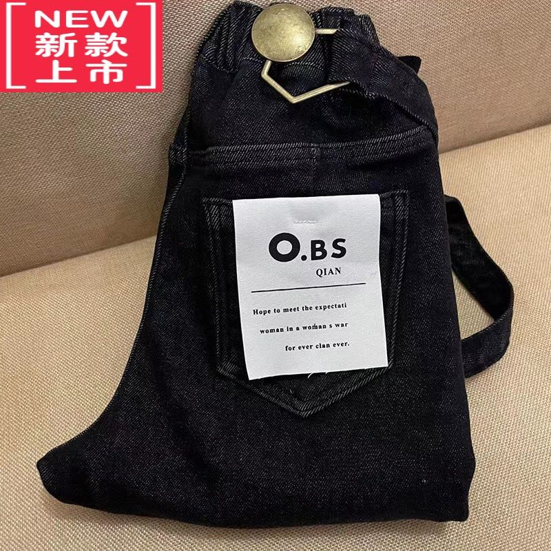 可莉允一体绒单肩男童背带裤单根可拆卸亲子装宽松儿童休闲裤加绒牛仔裤保暖裤图片