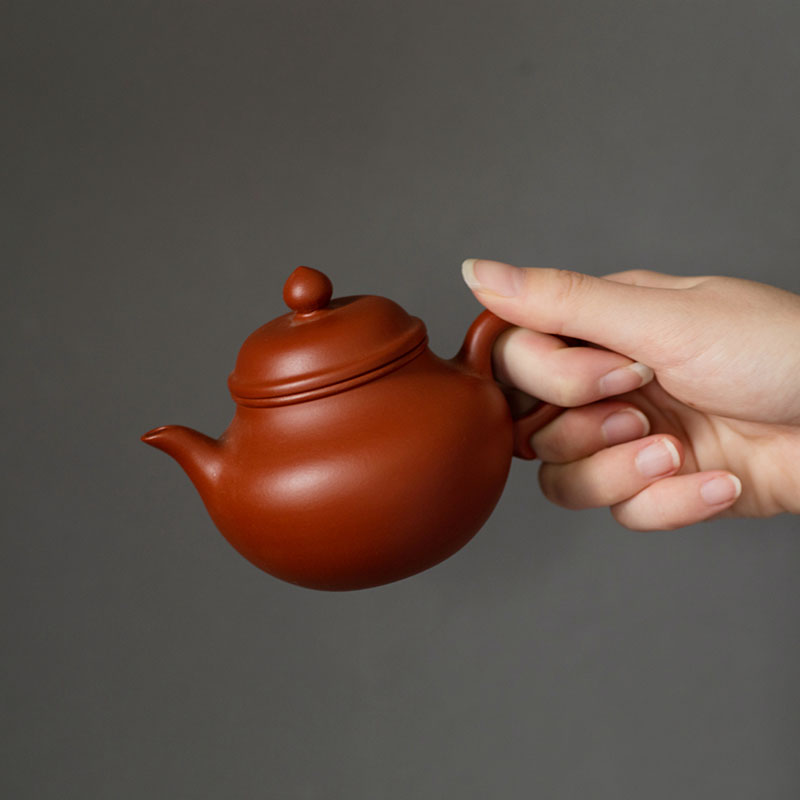 美帮汇紫砂茶壶朱泥壶潮汕功夫一人壶两杯小号小容量大敞口高清大图