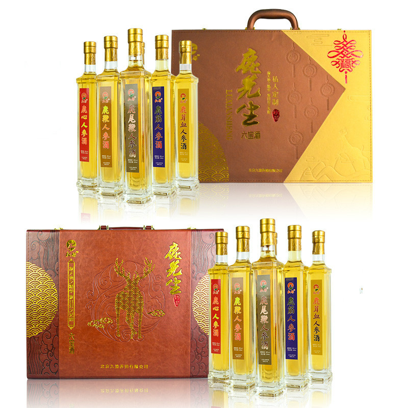 权禄quanlu 六宝酒礼盒1560ml(260ml*6)6瓶礼盒装 鹿鞭鹿心鹿筋鹿尾等鹿产 传统工艺配制 非普通白酒
