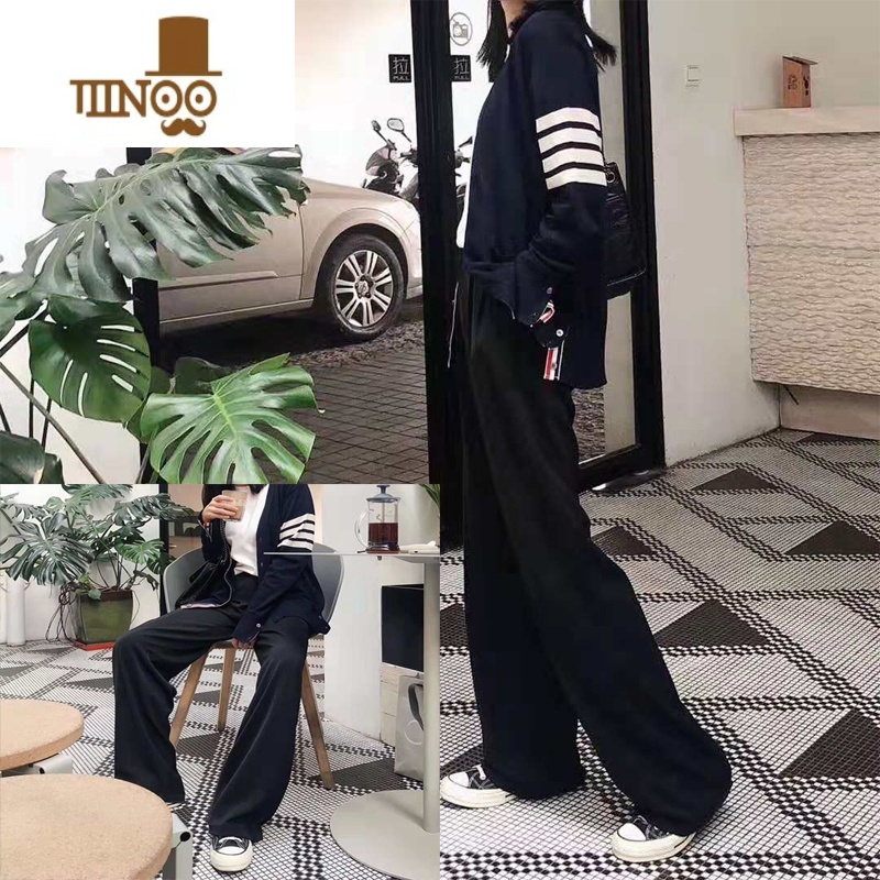 YANXUtb针织开衫毛衣薄外套加大码条纹修身休闲男女情侣装潮牌高清大图