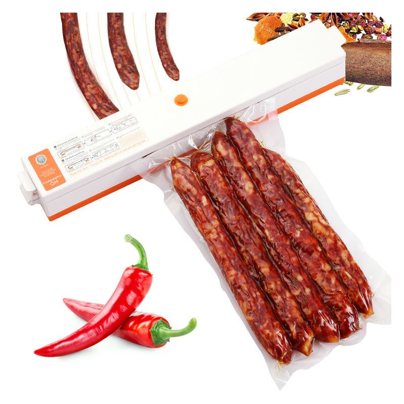 真空封口机食品保鲜塑料袋抽真空小型真空机包装机|魅力黑主机一台配送20*25袋10个 标配+真空袋12*20厘米100个