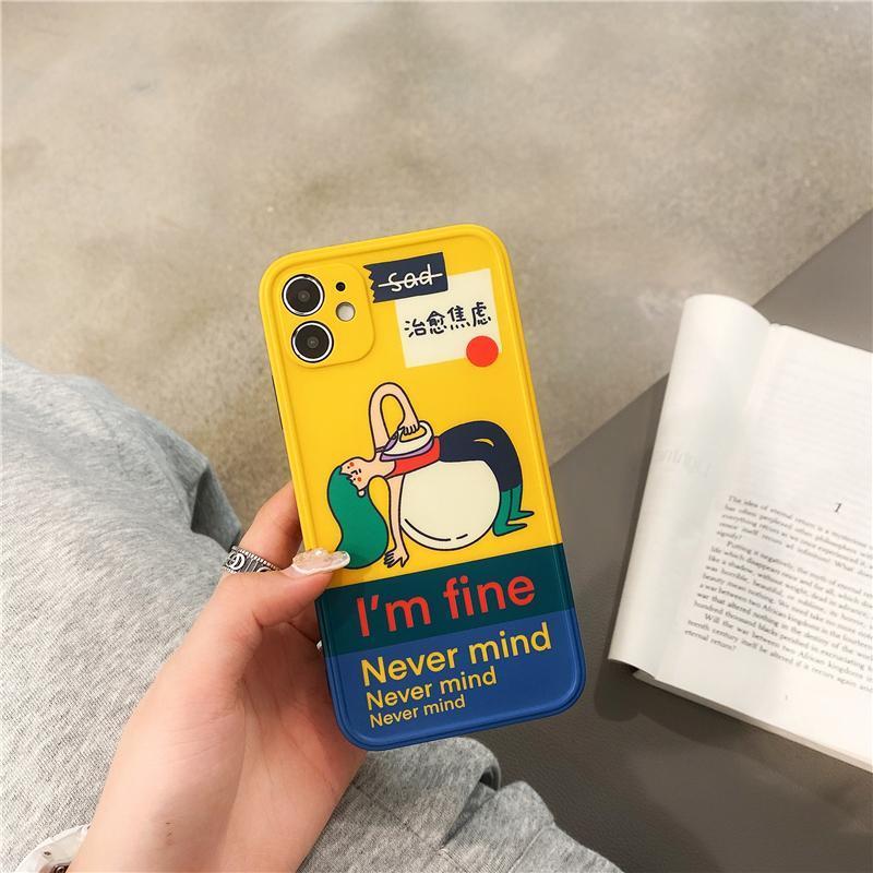 治愈焦虑适用12pro max苹果11手机壳iPhone8plus个性xs创意xr男女 蓝色[治疗焦虑] 苹果12min