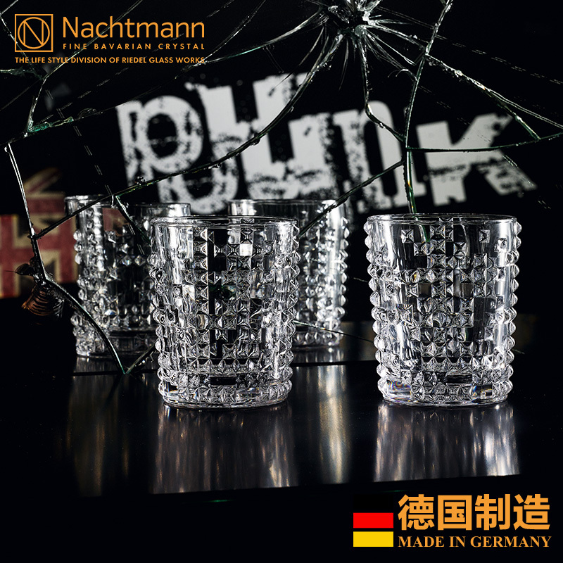 德国奈赫曼NACHTMANN 朋克-威士忌/水杯通用杯水晶玻璃杯 4只装
