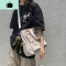 男士挎包休闲韩版潮牌学生日系单肩斜挎包简约帆布大容量邮差包女NEW LAKE男士斜挎包