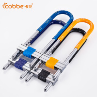 卡贝(cobbe)玻璃门锁双门加长u型锁商铺门u形插锁店铺防盗锁具家用自行车锁具