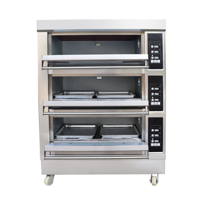 灶博士商用电烤箱 三层六盘智能电脑版400℃烘培月饼面包披萨烧饼高清大图