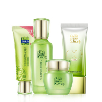 百雀羚(PECHOIN)护肤品套装礼盒 水嫩倍现至尚套装洁面95g+水100ml+霜50g+CC霜40g 新老款随机发货
