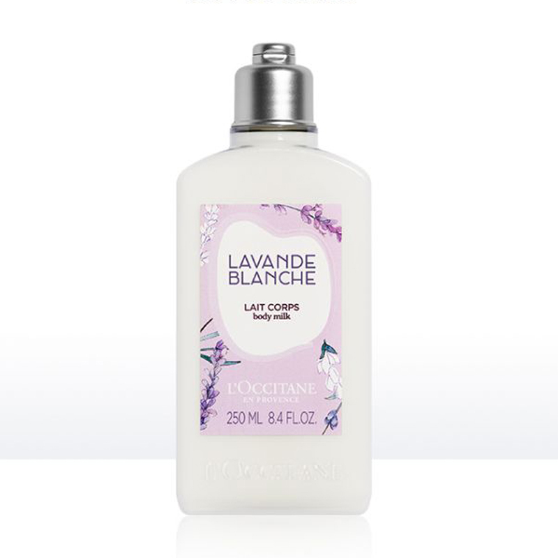 欧舒丹loccitane白色薰衣草沐浴露250ml身体乳250ml清洁