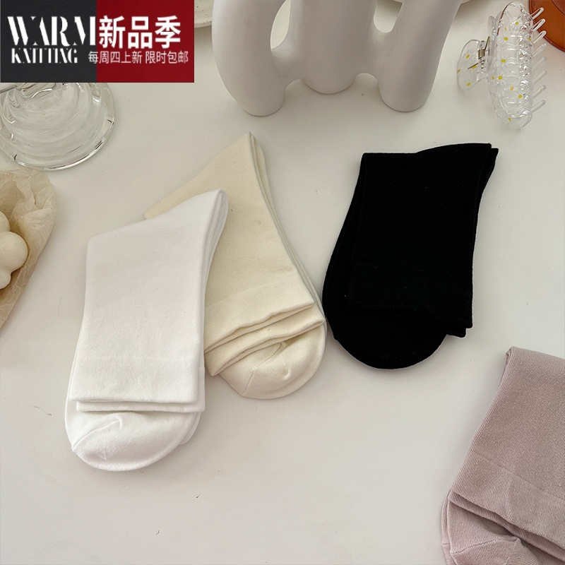 shanchao不掉跟粉色袜子女短袜夏季薄款白色韩国ins15厘米中短袜