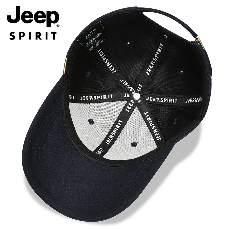 JEEP SPIRIT吉普帽子情侣款棒球帽户外遮阳羊毛帽子秋冬加厚休闲帽鸭舌帽