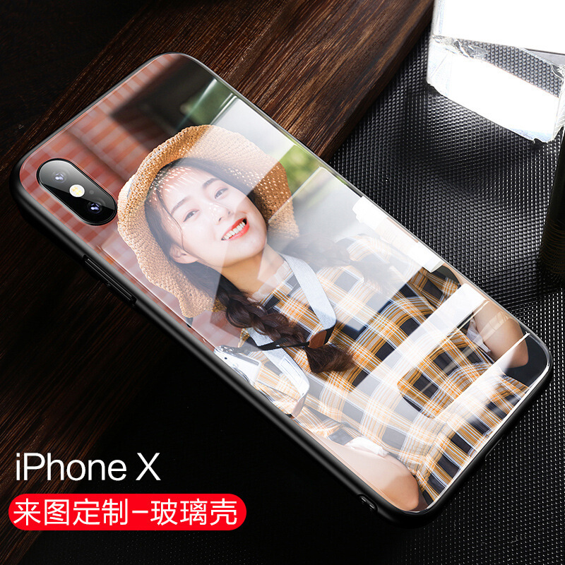 iphonex定制手机壳iphone苹果x玻璃照片xsmax任意机型7plus私人xs/xr