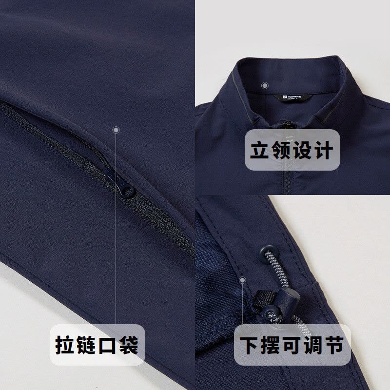 探路者徒步外套男春夏季户外风衣男式户外弹力防风运动上衣外套TAEK81205图片