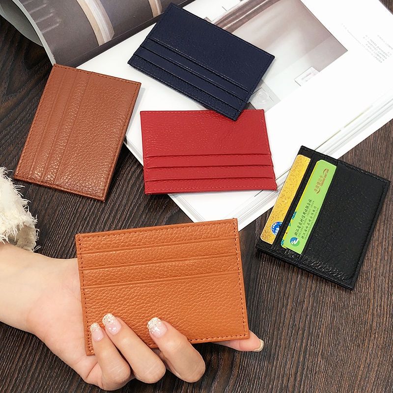 派尼美特男士女式卡包真皮小巧米白卡夹卡套银行卡公交卡包