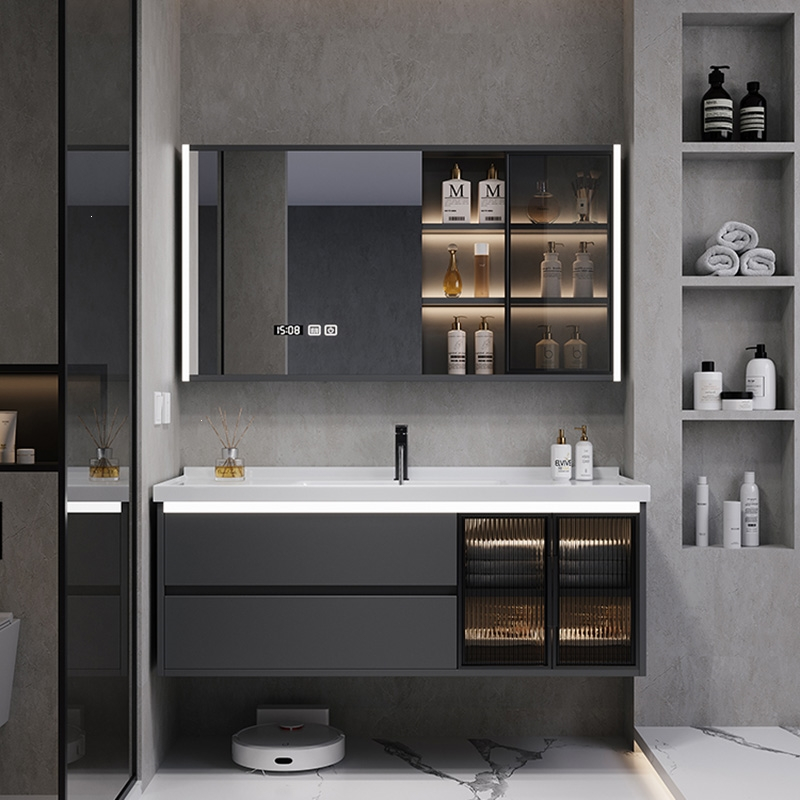 藤印象现代简约浴室柜组合卫生间陶瓷一体洗漱台洗脸洗面轻奢洗手盆