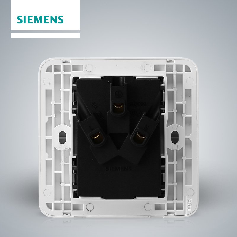 西门子(SIEMENS)开关插座 皓睿玉釉白系列10A三孔电源插座5UB01133NC01