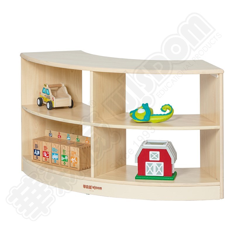 华森葳儿童家具 2层90度弧形柜-实木