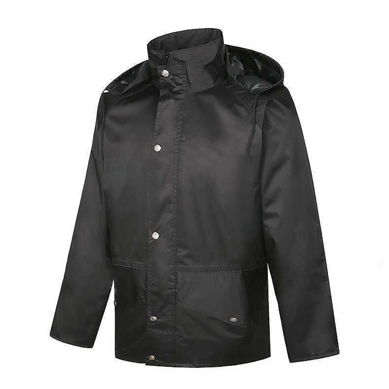 三极户外(Tri-Polar) TP1682 雨衣分体式套装骑行环卫巡逻雨衣 XL码 黑色高清大图