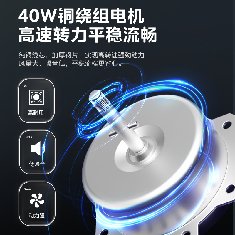 美的(Midea)换气扇卫生间厨房家用墙排风扇浴室抽风机强力低噪百叶窗式排气扇8寸带网罩[开方孔:246*246mm]高清大图