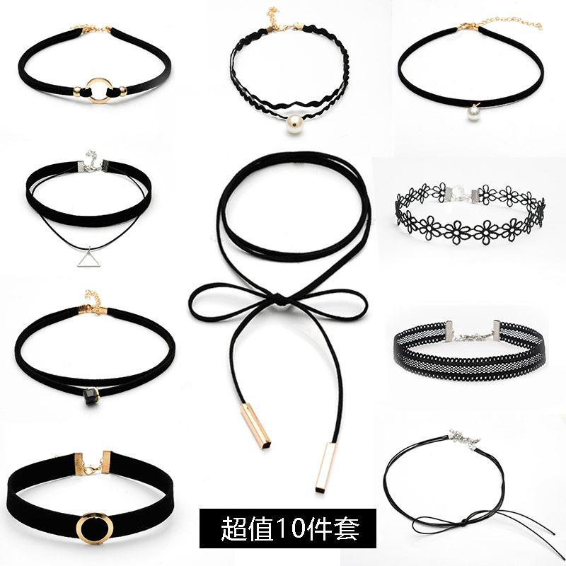 韩国短款黑色锁骨链项圈女百搭简约脖子饰品choker颈带学生项链送女朋友老婆生日礼物送女朋友七夕情人节礼物