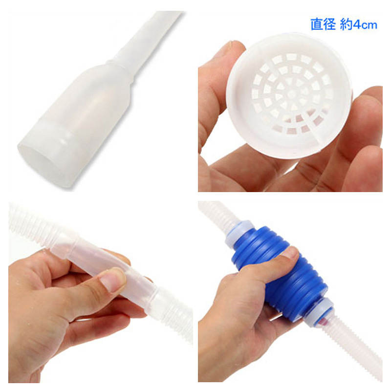 鱼缸手动换水器吸便器吸水器虹吸水族抽水器龟缸吸粪器洗沙抽水器高清大图