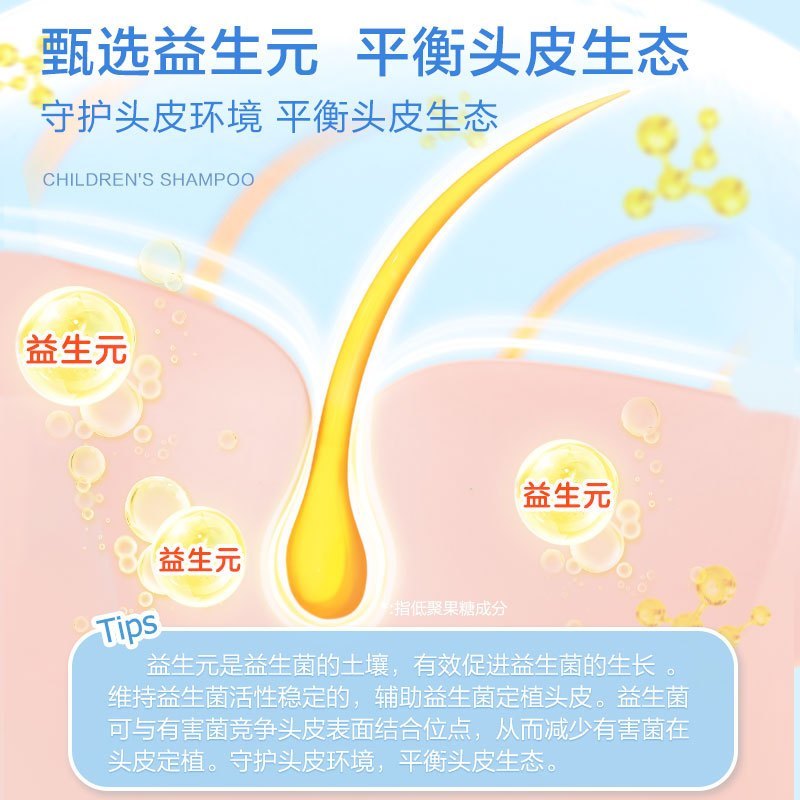 小浣熊儿童洗发水一瓶装+防蛀健齿牙膏一支宝宝专用女孩3-15岁以上男童宝宝氨基酸无硅油洗头膏
