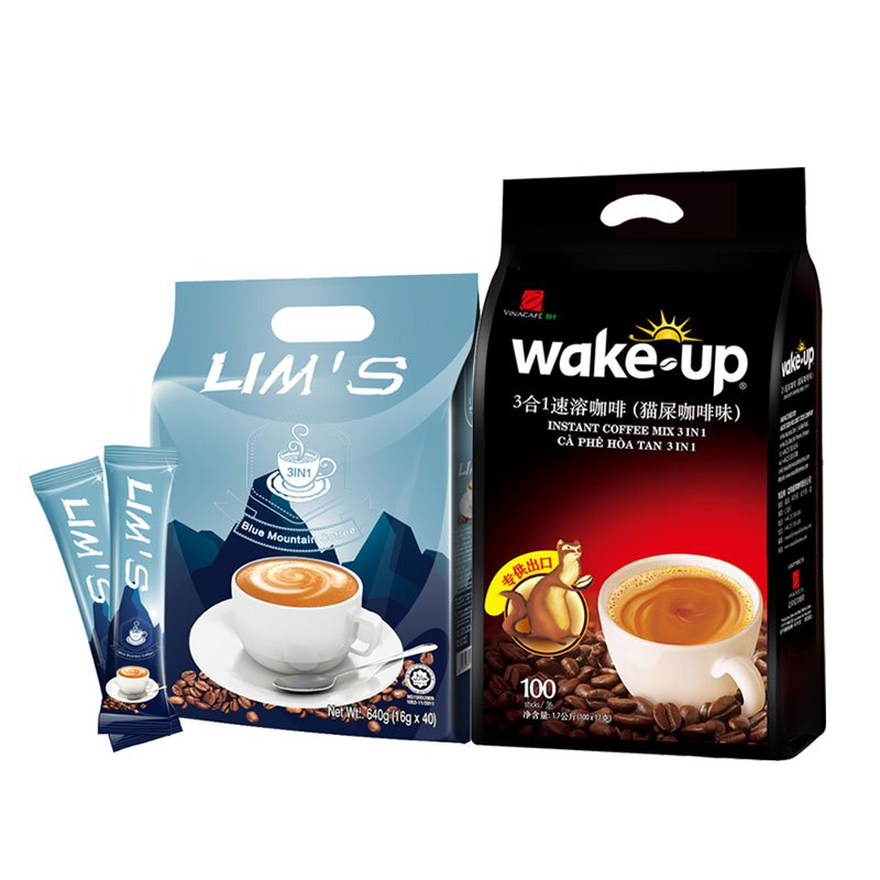 马来西亚进口LIMS零涩蓝山风味40条搭配越南进口咖啡100条
