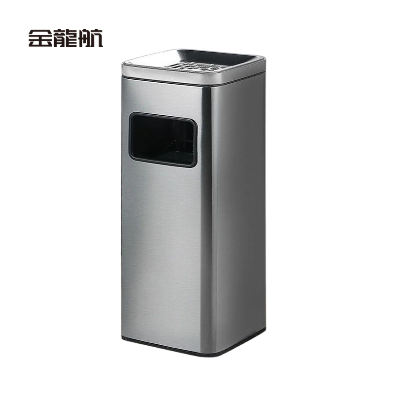 金龙航不锈钢垃圾桶 正方侧开口25*25*69cm