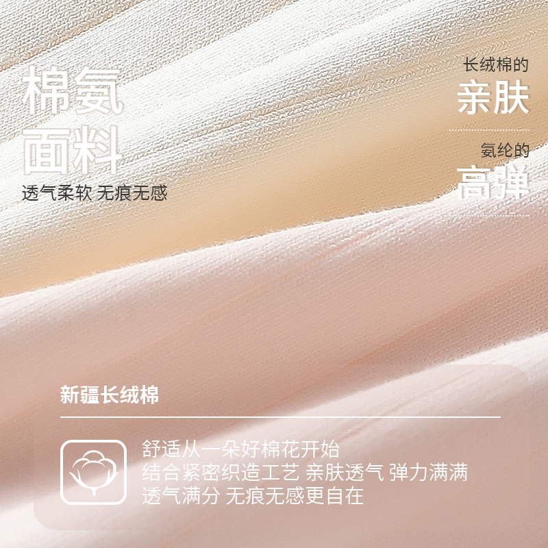 浪莎内裤女士2025新款纯棉7a抗菌高腰收腹全棉无痕女生大码三角裤高清大图