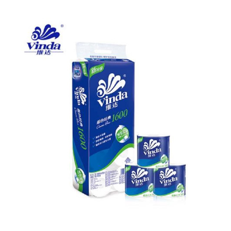 维达(Vinda) 卷纸 蓝色经典3层 160g 卫生纸*10卷