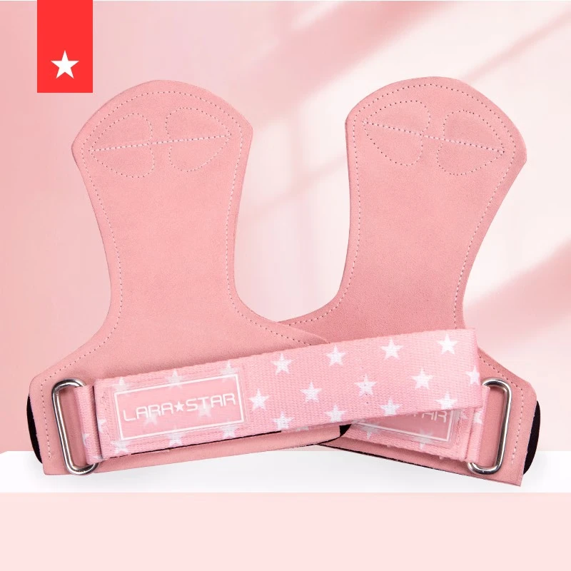 劳拉之星 0793 牛皮护掌硬拉助力带女引体向上健身手套单杠防滑护腕高清大图