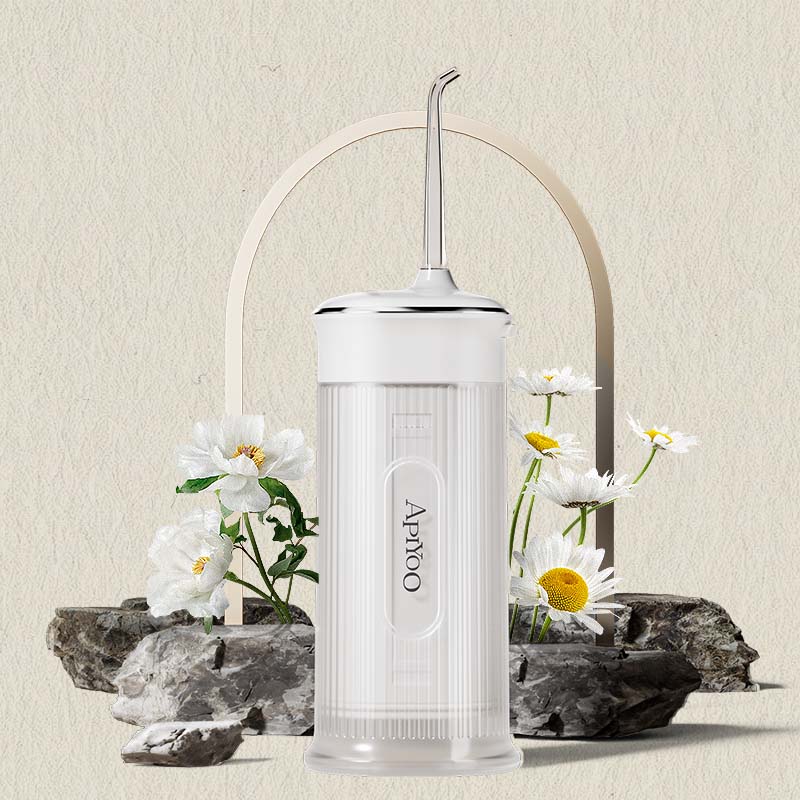 艾优电动冲牙器便携式家用洗牙器牙垢牙齿清洗水牙线X11 X11米白色 1支喷头高清大图