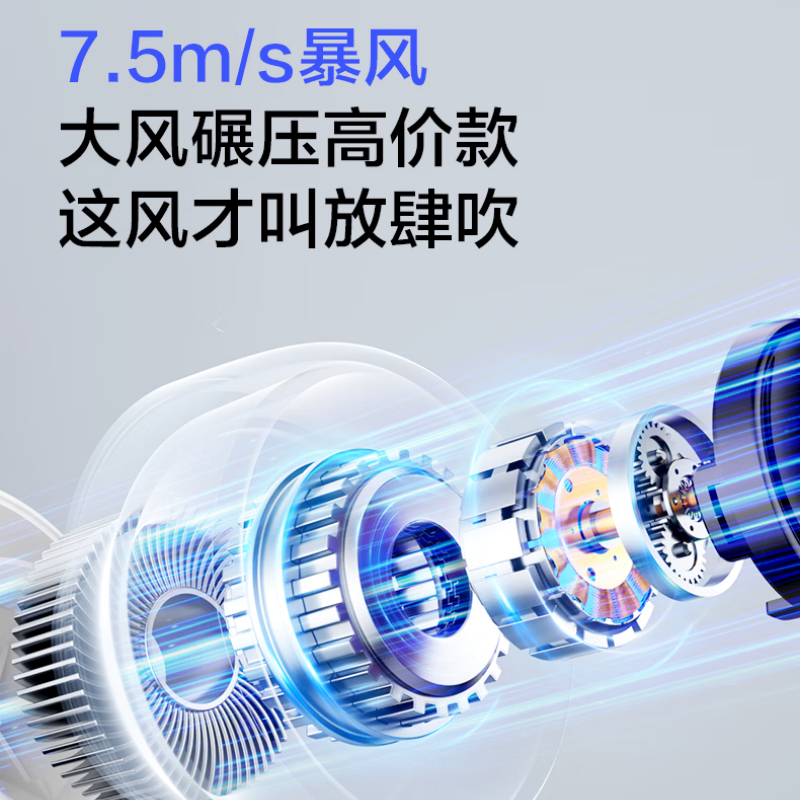 艾美特(Airmate) FREE1ULTRA-1 风扇 手持风扇 喷雾制冷 小巧便携 户外超长续航 办公室家用 蓝色高清大图
