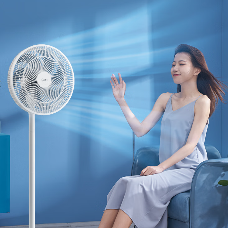 美的直流变频落地扇大角度摇头睡眠定时节能家用风扇 SAE35CA GM高清大图