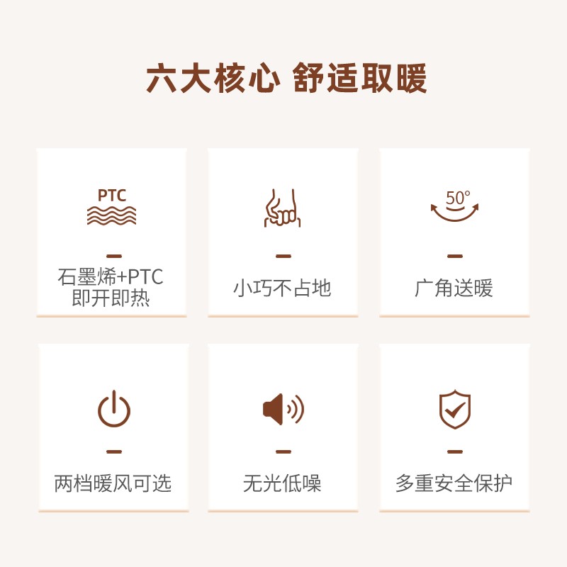 美菱(MeiLing)取暖器石墨烯PTC陶瓷加热家用暖风机立式取暖神器电暖风热风机电暖气节能速热电暖器卧室MPN-T3高清大图