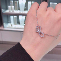 SWAROVSKI 施华洛世奇新款 抖音同款 女士简约大方蝴蝶结项链 送恋人惊喜 5440643 Y型双色54470