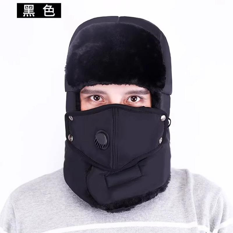 豹盾 防寒棉帽护耳雷锋帽 黑色-均码高清大图