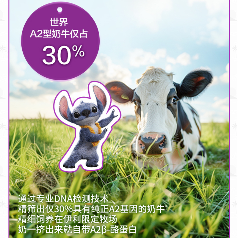 [10月生产]伊利QQ星原生A2β-酪蛋白纯牛奶125ml*28盒*2箱高清大图