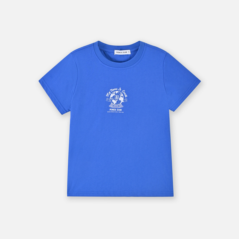 [1件3折]铅笔俱乐部童装2025夏装新款男童t恤儿童休闲上衣中大童印花短袖