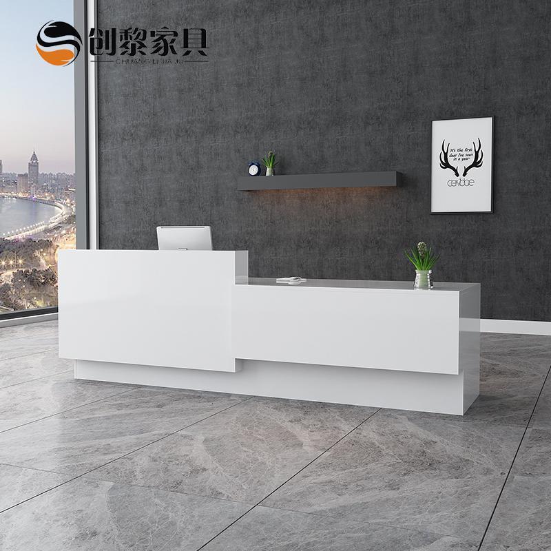 汐岩办公家具 前台接待台烤漆大厅接待 尺寸可定制 912