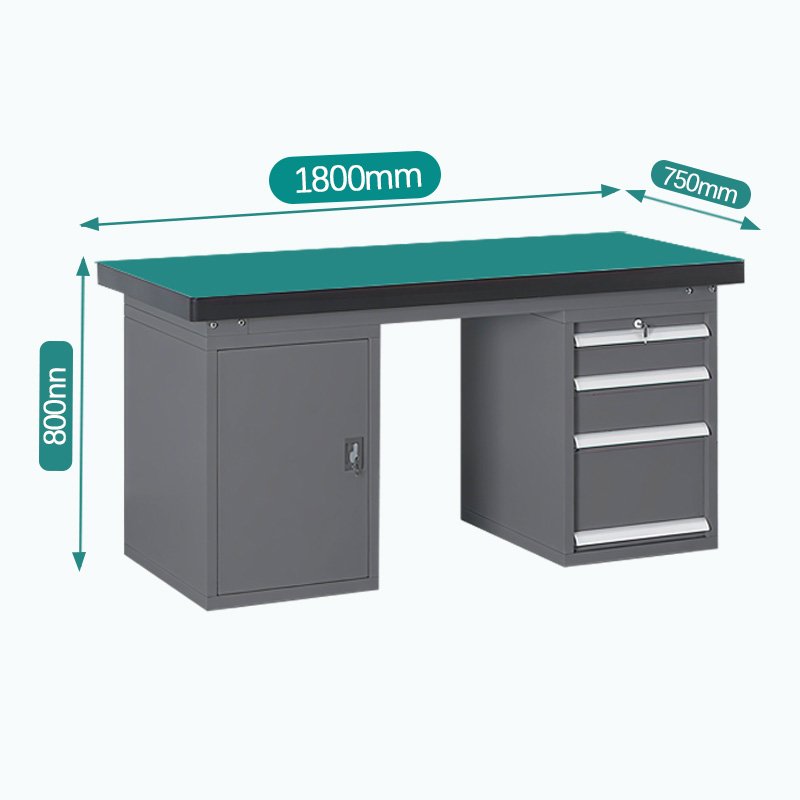 臻远 ZY5073018 重型工作台 四抽一门 1800*750*800mm高清大图