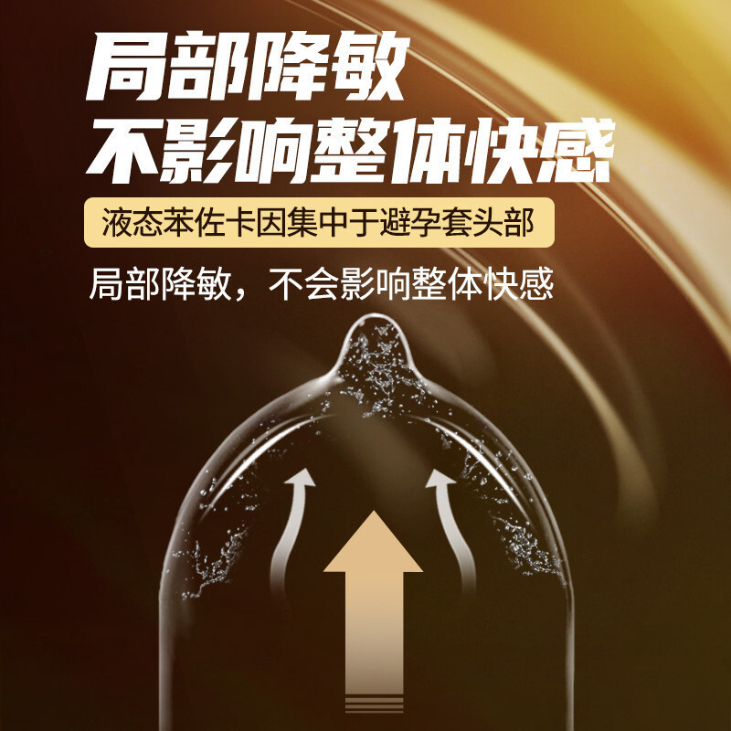 杰士邦 延时 苯佐卡因 黄金持久1只 套 男用计生用品