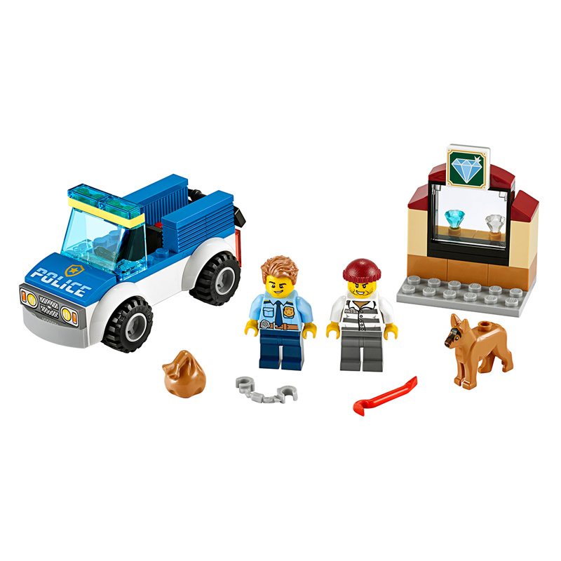 LEGO乐高城市系列警犬突击队60241 男孩女孩4岁+生日礼物 玩具积木