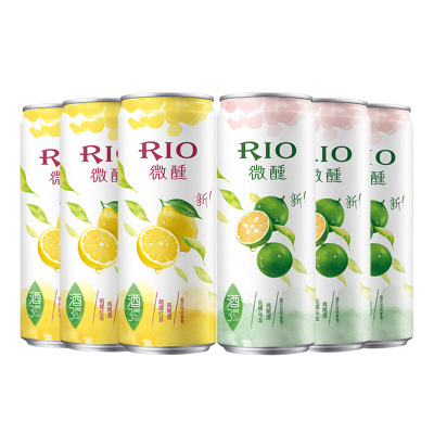 锐澳(RIO)洋酒 鸡尾酒 微醺 果茶新趣3度果茶小酒2口味330ml*6罐