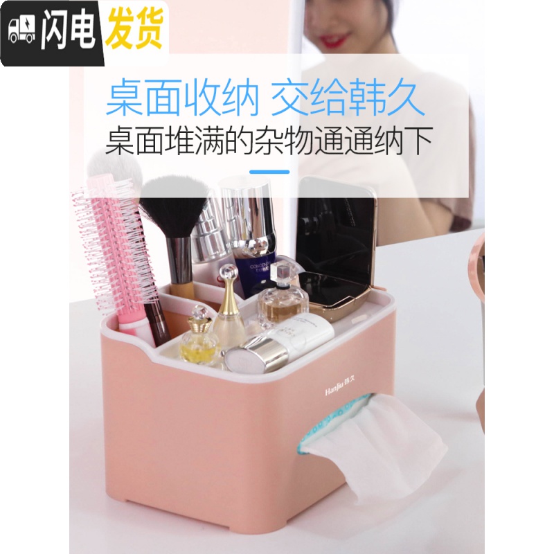 三维工匠纸巾盒抽纸盒遥控器收纳客厅家用创意可爱餐厅茶几简约多功能收纳盒高清大图