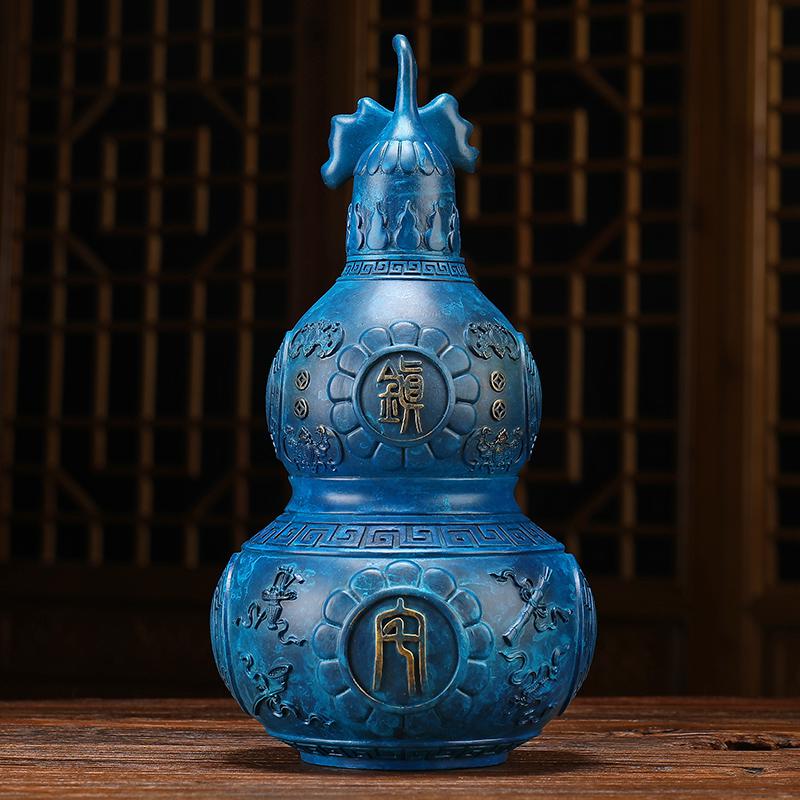 家柏饰(CORATED)全铜葫芦摆件铜工艺品开盖葫芦家居客厅装饰品摆设高清大图