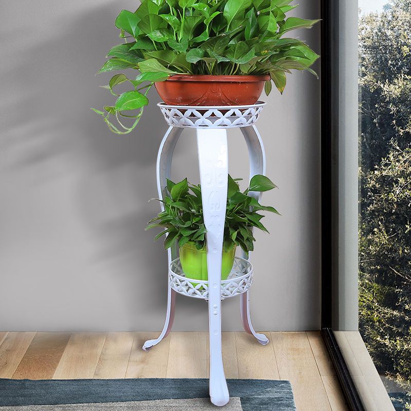 欧式多层阳台花架客厅铁艺落地花盆架室内客厅绿萝多肉吊兰花架子