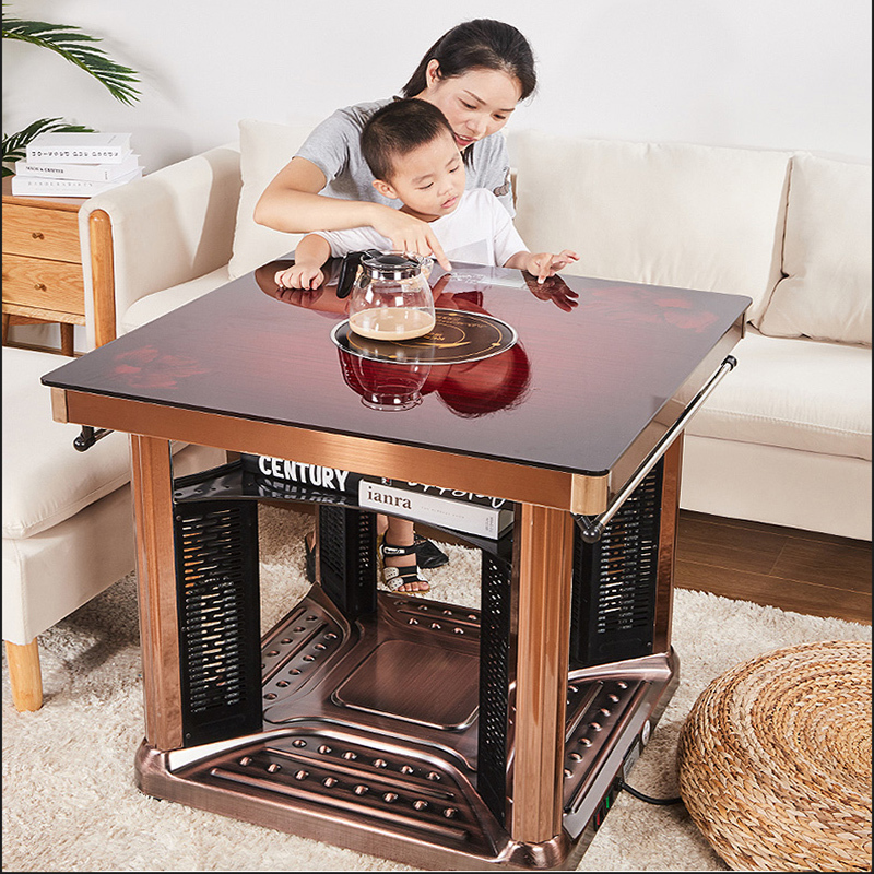 取暖桌电暖桌家用烤火炉机桌子取暖器多功能节能客厅正方形电炉桌 80